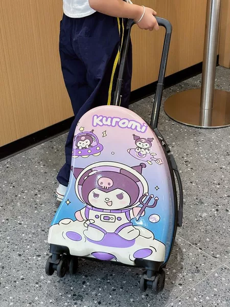 New Creative Children's Trolley Suitcase, Children's Irregular Cute Cartoon Suitcase with Universal Wheels and Combination Lock