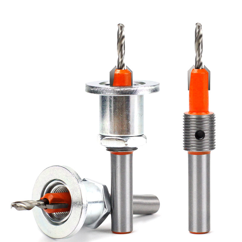 Countersunk drill bit stopper screw countersunk head hole forming woodworking hole opener twist tool complete taper hole deep hole lead hole