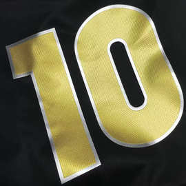 烫金烫银球衣号码字母软金属烫画热转印白墨金色银色烫钻