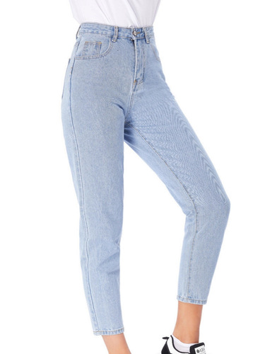 wish European and American women's spring and autumn new casual straight jeans
