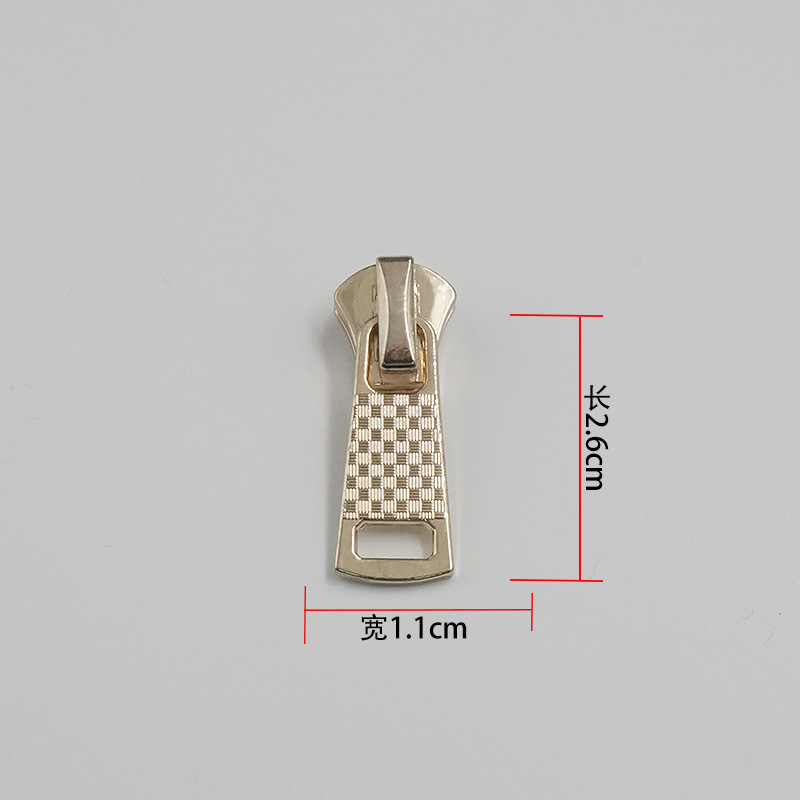 现货金属拉链头5号浅金拉头箱包拉锁拉扣头拉链配件3号锌合金材质|undefined
