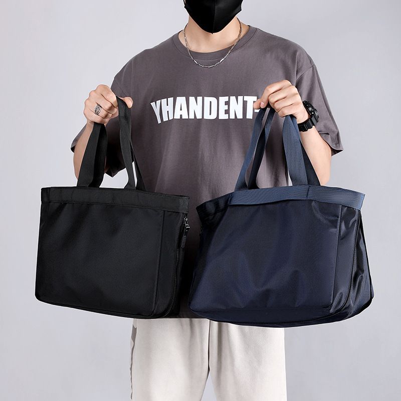 Hombres de gran capacidad bolso de nylon portable maletín de viaje corto almacenamiento computadora bolso de hombro para hombres
