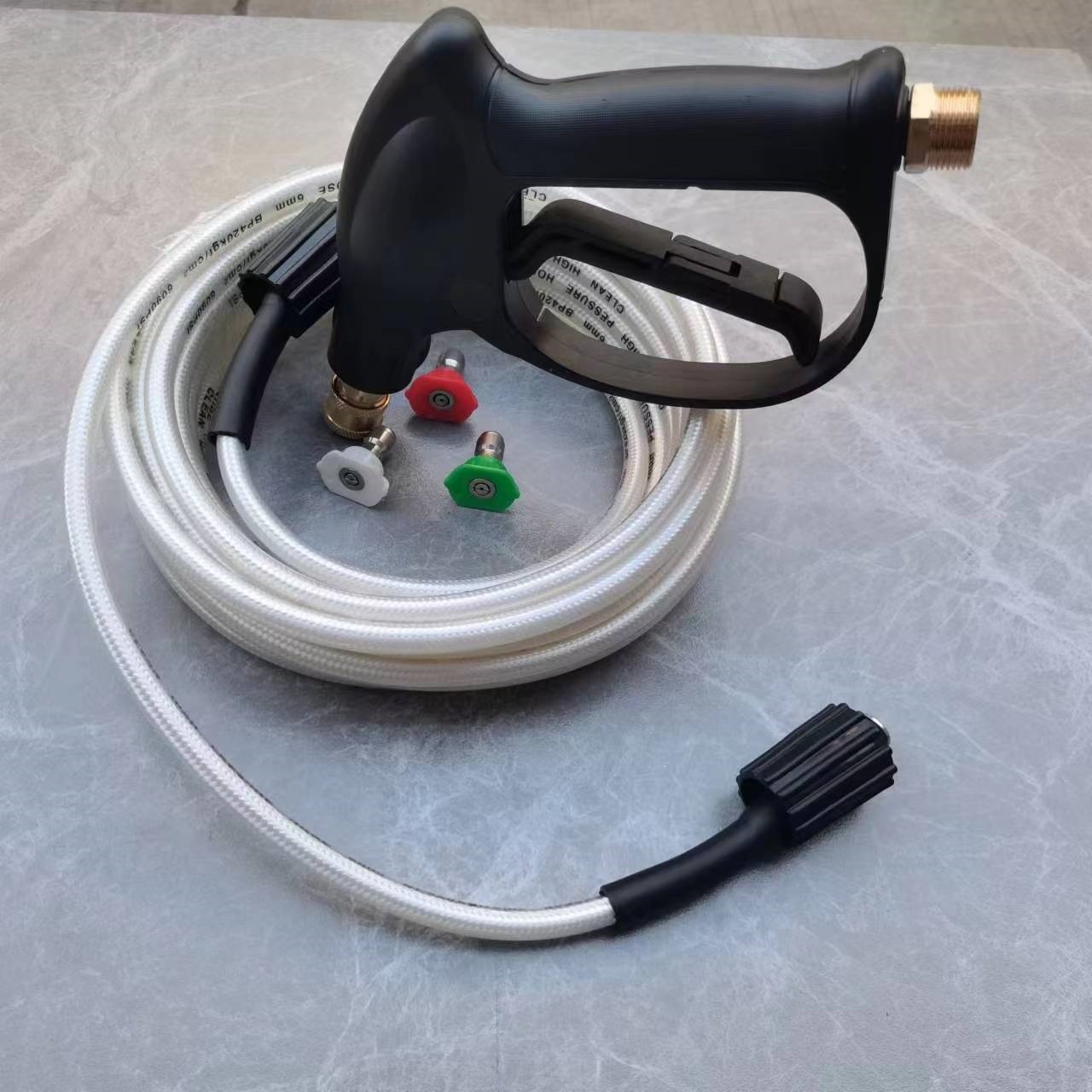 Compass High-Pressure Car Washer Accessories Household Water Hose with Water Gun Brush Car Pump Outlet Pipe Explosion-Proof Hose with Gun