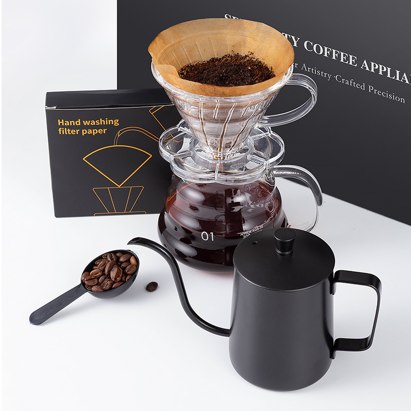 Inventario de alta calidad set de café de mano cafetera de mano cajas de regalo de cafetera mocha