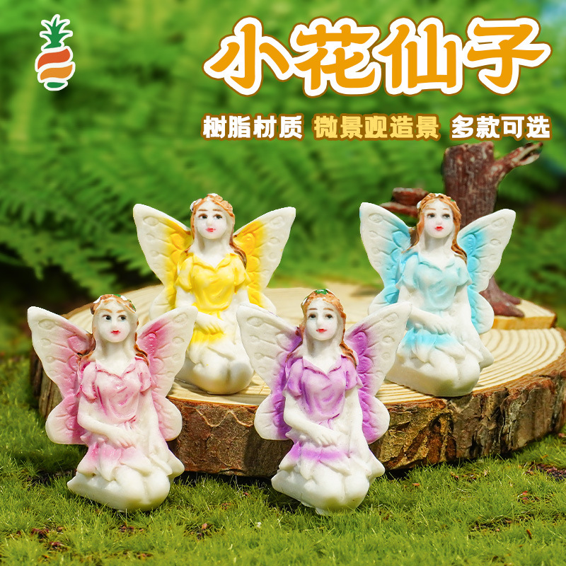Decoración de hadas de flores pequeñas Decoración de micro paisaje Decoración de acuario Juego de arena de corazón Juego de mesa de arena Artesanía de resina