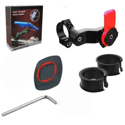 Simple Electric Vehicle Phone Holder, Motorcycle Navigation, Bicycle Riding, Delivery, 360-Degree Rotating Adjustable Holder (Motosiklet ləvazimatları və aksesuarları) - regular-red