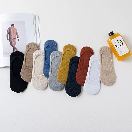 Весной и летом новые силиконовые невидимые носки с мелким ртом, Нескользящие однотонные хлопковые носки-лодочки, женские носки