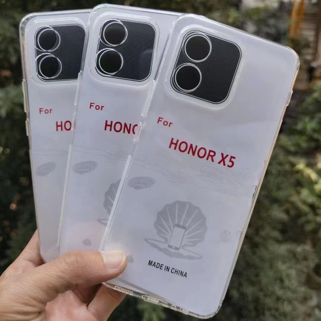 三防TPU带防尘塞防滑边高透明手机壳适用华为HONORX5精孔护眼贝壳