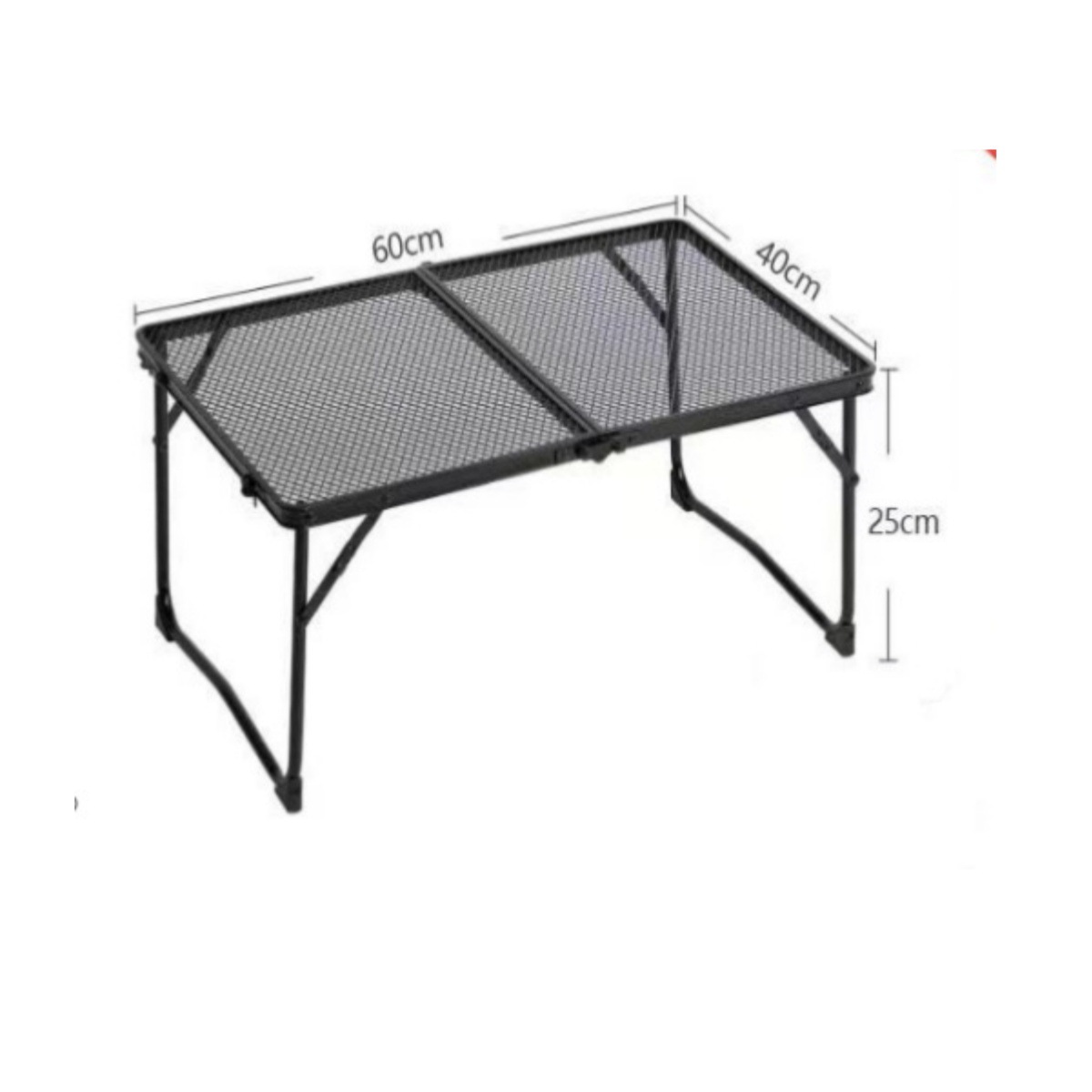 Mesa plegable al aire libre malla portátil camping barbacoa mesa mini plegable mesa negra hierro forjado al por mayor