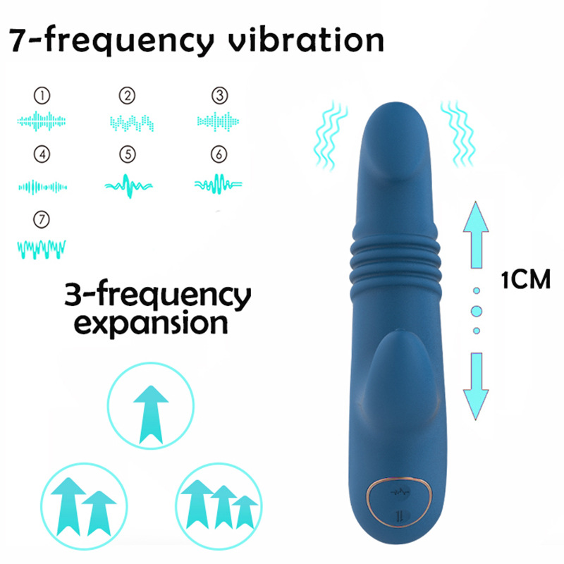 多頻伸縮搖擺棒自動伸縮震動棒AV棒女用自慰棒調(diào)情按摩棒廠家直銷