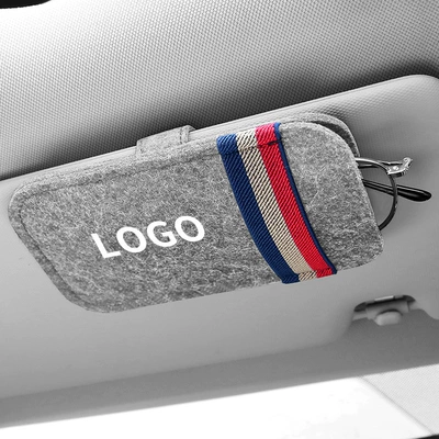 Felt Car Sun Visor Car – Car Glasses Clip/Bill Clip - light-gray-with-logoplease-note-the-car-logo