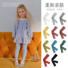 春秋儿童打底裤女童九分裤双针坑条打底袜韩版女宝宝九分裤袜外穿