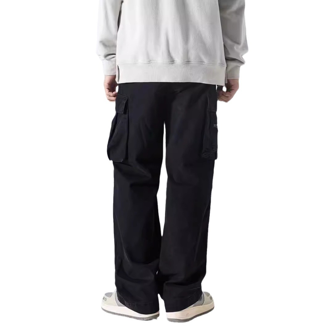 Xxbro mono americano de calle para hombre pantalones de pierna recta con múltiples bolsillos al aire libre pantalones casuales sueltos de moda ins