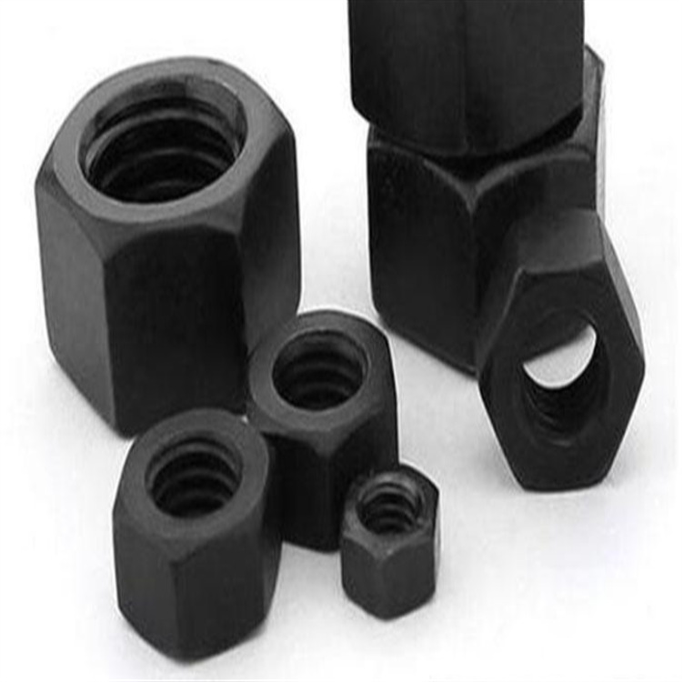 Suministro de 8.8 grados de alta resistencia tuerca hexagonal gruesa tuerca hexagonal oxidación negrita acero al carbono hembra hexagonal
