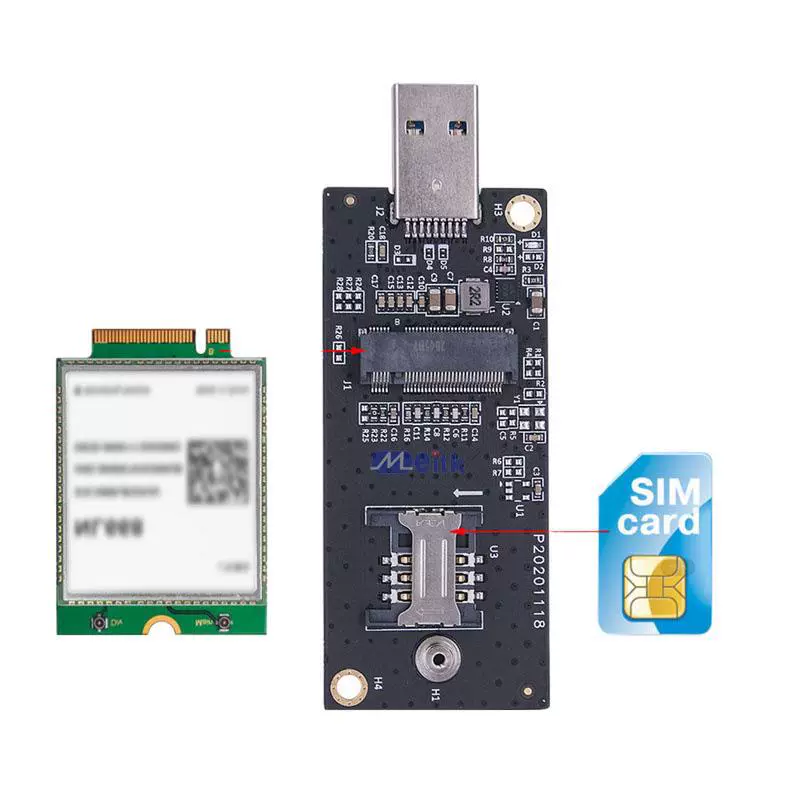 (M.2) KEY B разъем USB3.0 ротатор лента держатель SIM-карты слот 4G LTE модуль платы разработки вращающаяся карта