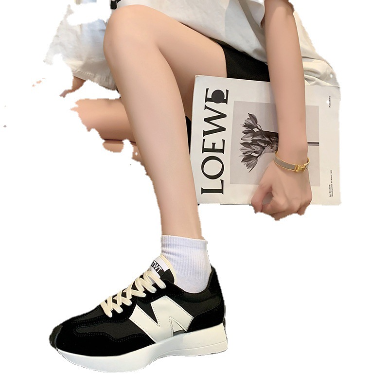 Zapatos de mujer estilo Forrest Gump, primavera/verano 2023, inspirados en las nuevas celebridades de internet. Suela gruesa, estilo casual deportivo._voghion.com