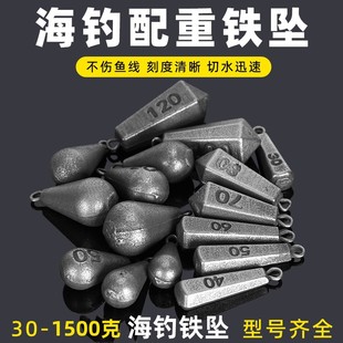 Water Drop Hexagonal Ring Lead Sinker Fishing Weight for Fishing with Long Casting
