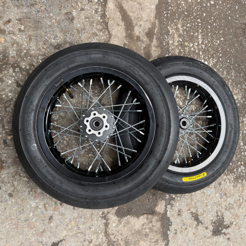 Surron Light Bee X modified front and rear 100/90-12 slick tires, semi-slick tires 12inch small rim hub assembly