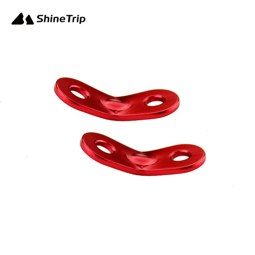 Shanqu Outdoor Dual Eye Aluminum Carabiner Wind Rope Clip Tarp Tent Anti-Slip Self-Tapping Adjustment Sheet Parasol Rope Clip Accessory
