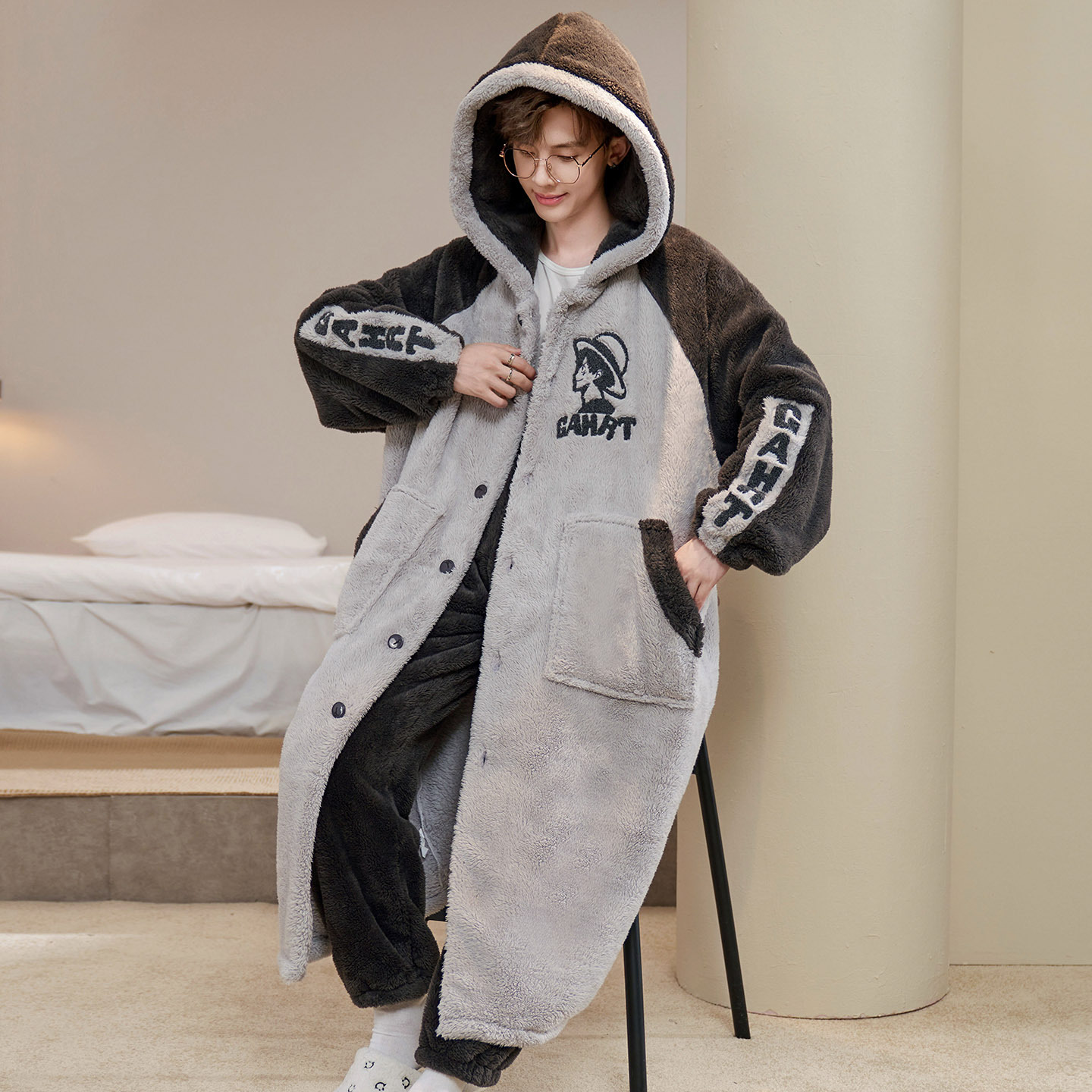 2025 pijamas de invierno de coral de vello de coral de tamaño grande juvenil 200 kg abrigo