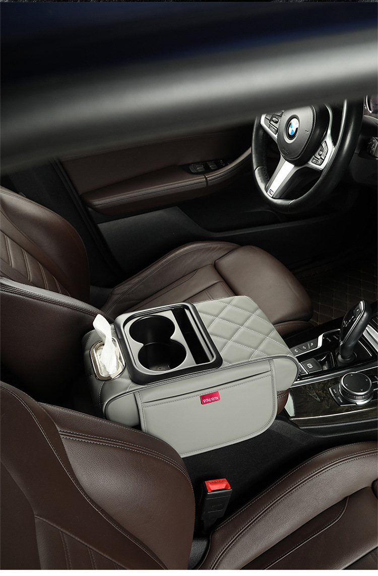 Car storage armrest box pad in stock, universal cup holder storage box, multifunctional four-in-one armrest heightening pad