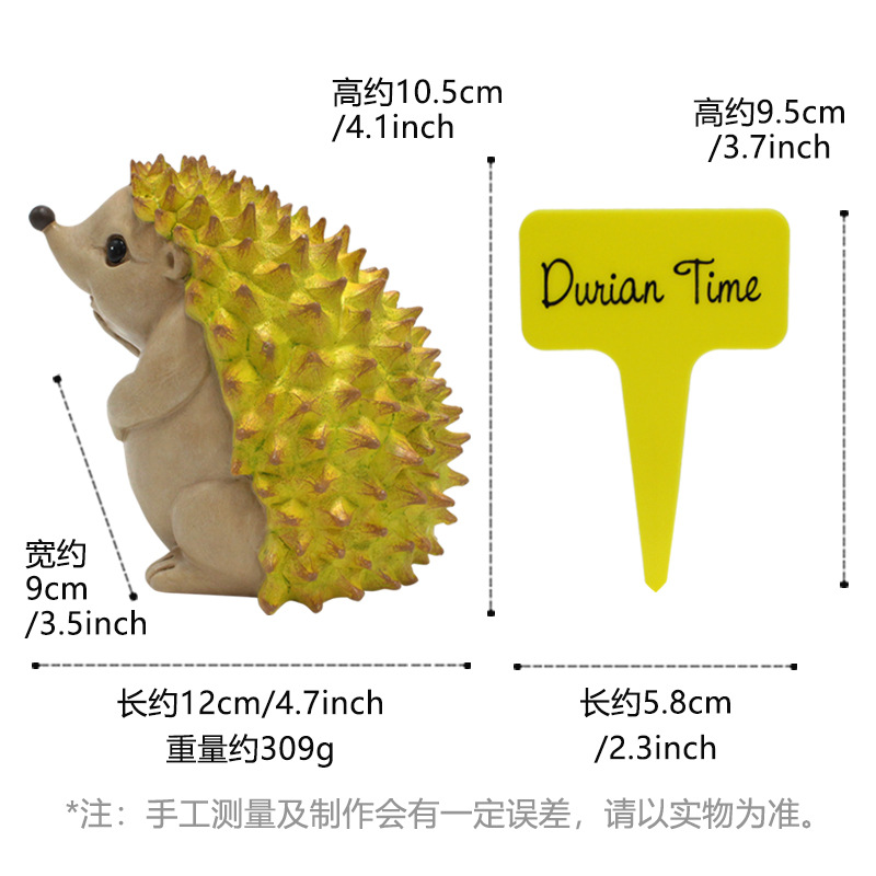 new creative simulation fruit durian decoration resin decoration crafts simulation hedgehog durian decoration