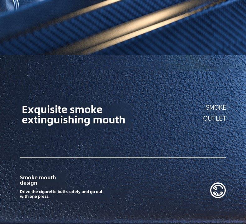 Suitable for Aito M5, M7, M9, M8 Car Ashtray, Aluminum Alloy Car Ashtray with Press-To-Open Lid and Light