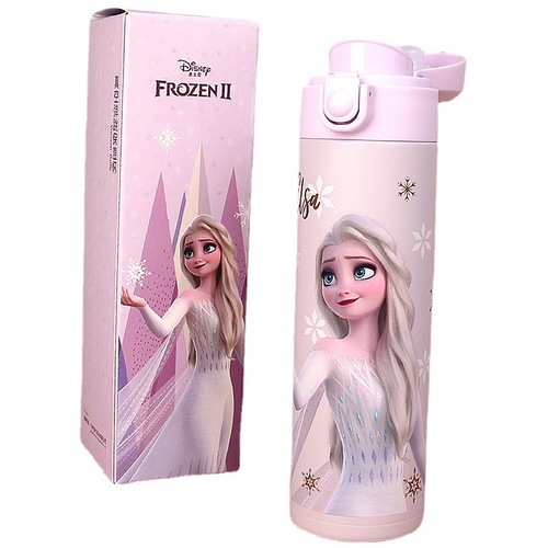 Disney Direct Drink Thermos Cup 316 Stainless Steel Sports Bottle Girls and Children's Frozen Cup Elsa