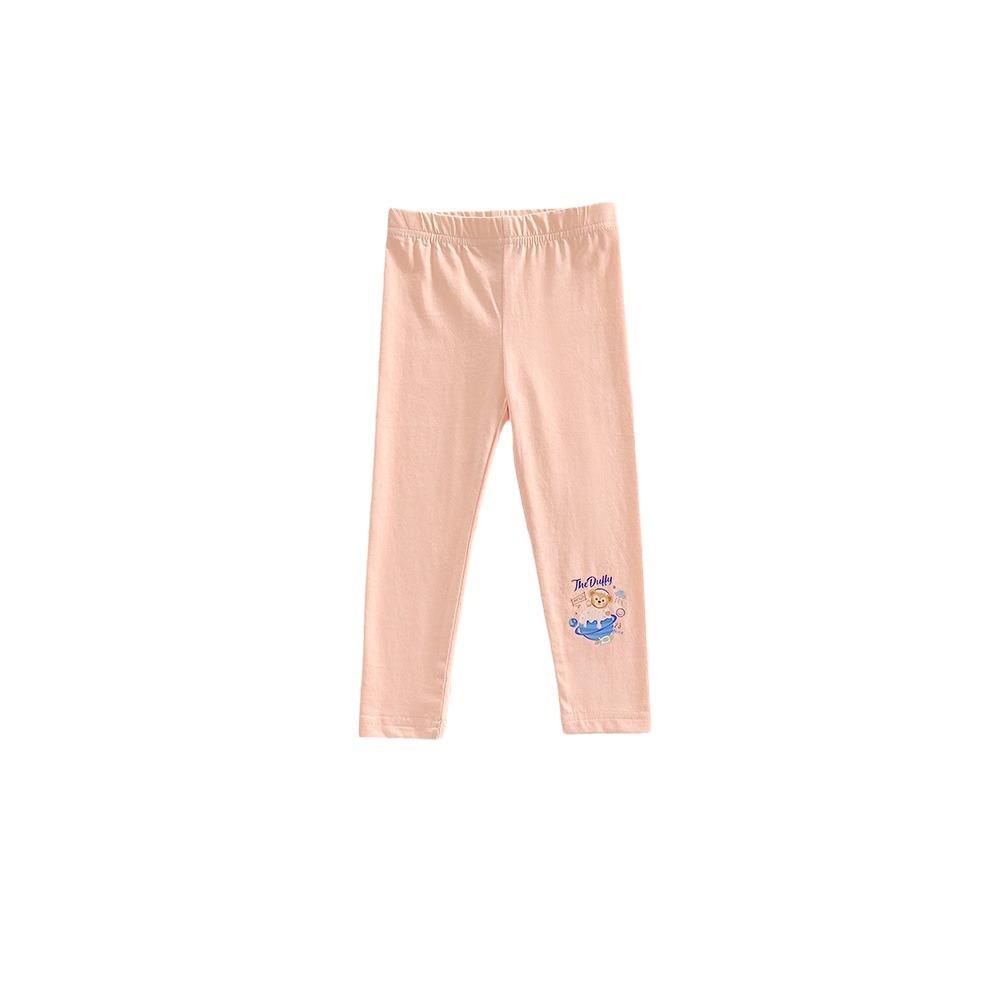 Las niñas impresas polainas ropa exterior delgada 2023 primavera y verano nuevos pantalones cortos de dibujos animados aodale algodón pantalones del todo-fósforo