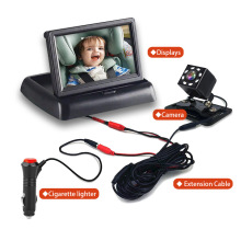 跨境爆款折叠4.3寸寸婴儿监控车载显示屏显示器