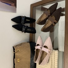 尖头气质浅口单鞋女2025秋新款玛丽珍鞋