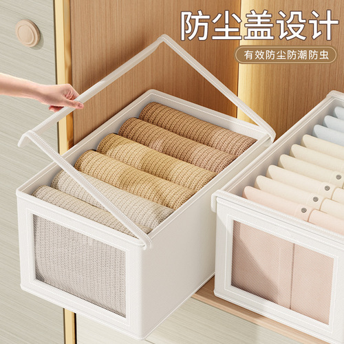 Oxford cloth window, bedroom clothes with lid storage box, household clothes dustproof storage box, large balcony organizing box