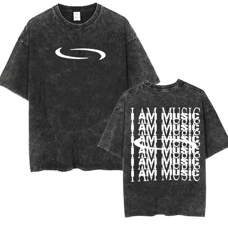 Vintage Washed Playboi Carti I Am Music Logo T-Shirt Apotheosis Ken Carson Narcissist Tour