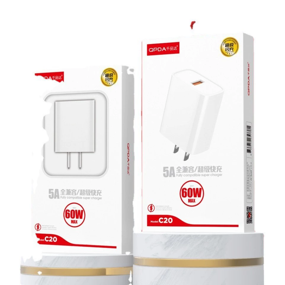 Совместимая зарядка для мобильного телефона, набор, 60W, Android