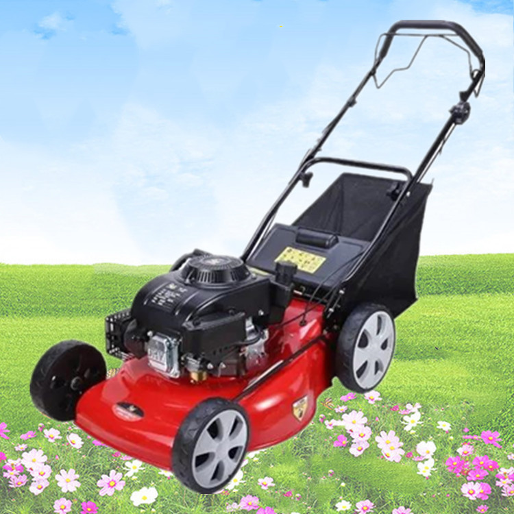 街区绿化公园草坪修剪机 18寸小型割草机手推式轻便汽油剪草机