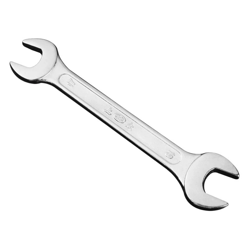 Стальной ручной вилочный ключ для соответствия зеркал, хромированный бытовой двухголовый ключ с отверстием, экономичный инструмент с мертвой головкой Plum Blossom