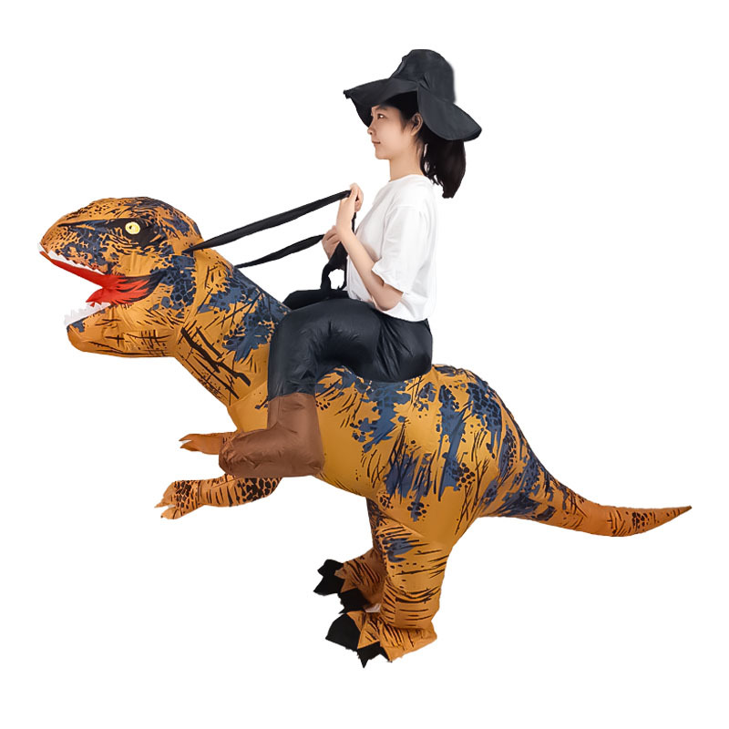 Disfraz Inflable de Tiranosaurio Rex, Accesorios para Fiestas de Disfraces de Halloween, Disfraz de Dinosaurio para Adultos y Niños