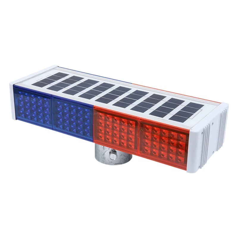 Солнечная предупреждающая вспышка красная и синяя вспышка с четырьмя сетками, встроенный дорожный блок, сигнальная лампа безопасности дорожного движения, строительный свет