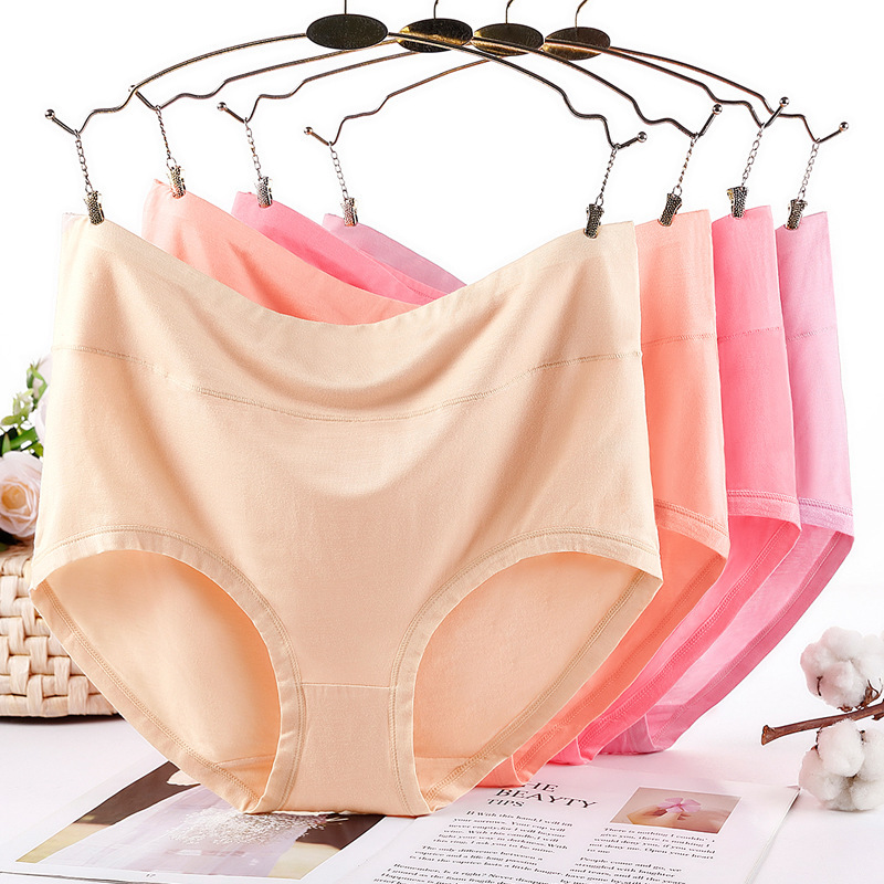 300 plus size modal underwear for women chubby girl mother high waist belly contracting solid color women's triangle underwear 300 plus size modal underwear for women chubby girl mother high waist belly contracting solid color women's triangle underwear