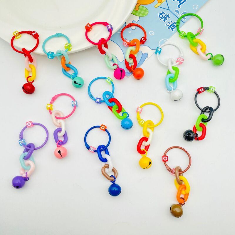 Creative Color keychain pendant key ring bag decoration diy accessories paint book ring card ring key ring