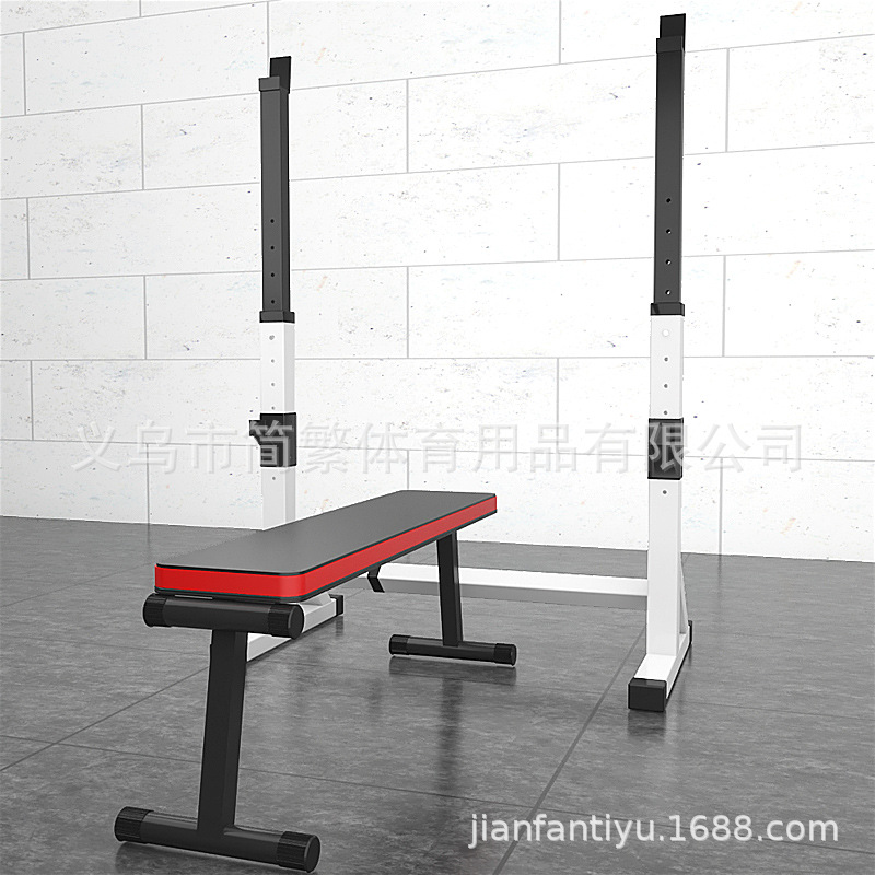 Mancuerna taburete Silla de fitness en casa plegable pájaro volador ajustable Barbell rack Banco push Squat rack multifuncional banco de peso