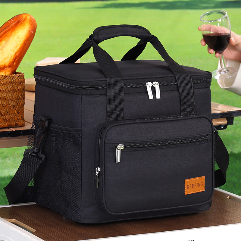 Bolso bento de almuerzo portátil de gran capacidad de Amazon Bolso de mano multifunción engrosado para picnic al aire libre