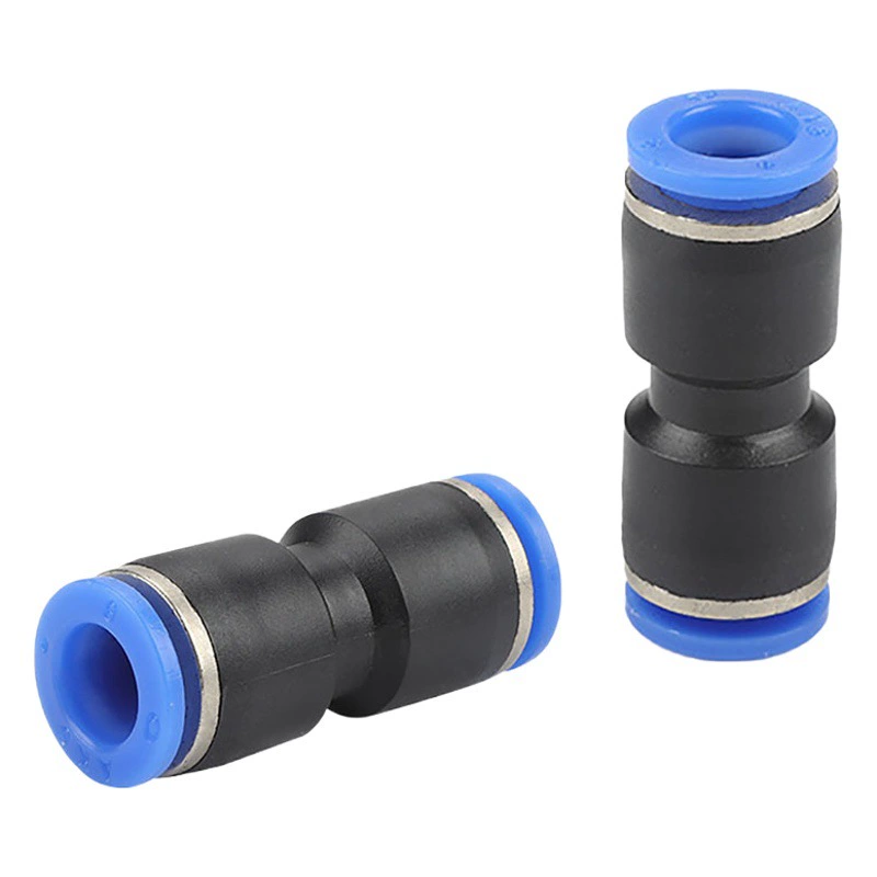 Прямопроходная пневматическая труба из полиуретана, пластиковый быстроразъемный соединитель для быстрой установки труб PU4/PU6/PU8/PU10/PU12