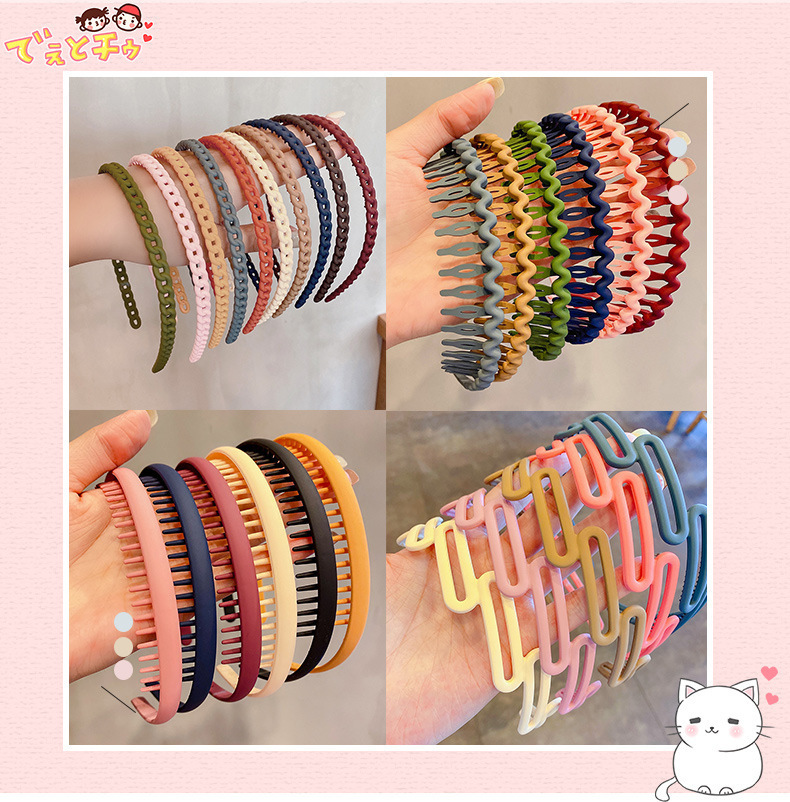 72g Weight Hair Band Hair Accessories Type 1 Piece Quantity Simple Style Solid Color Plastic Handmade Hair Band 1 Piece