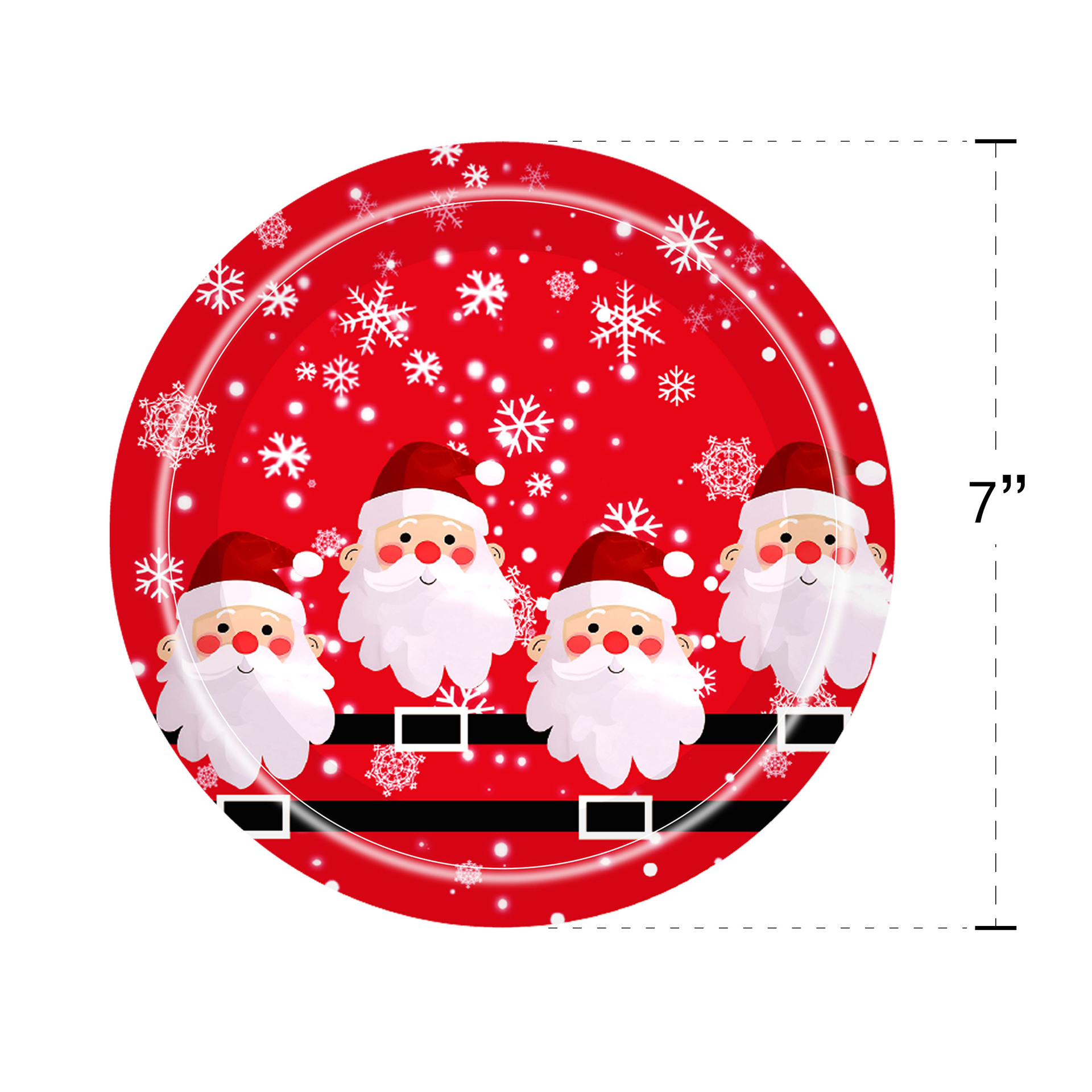 Navidad transfronteriza Santa Claus copo de nieve impresión de dibujos animados juego de vajilla taza de papel toalla de papel papel desechable