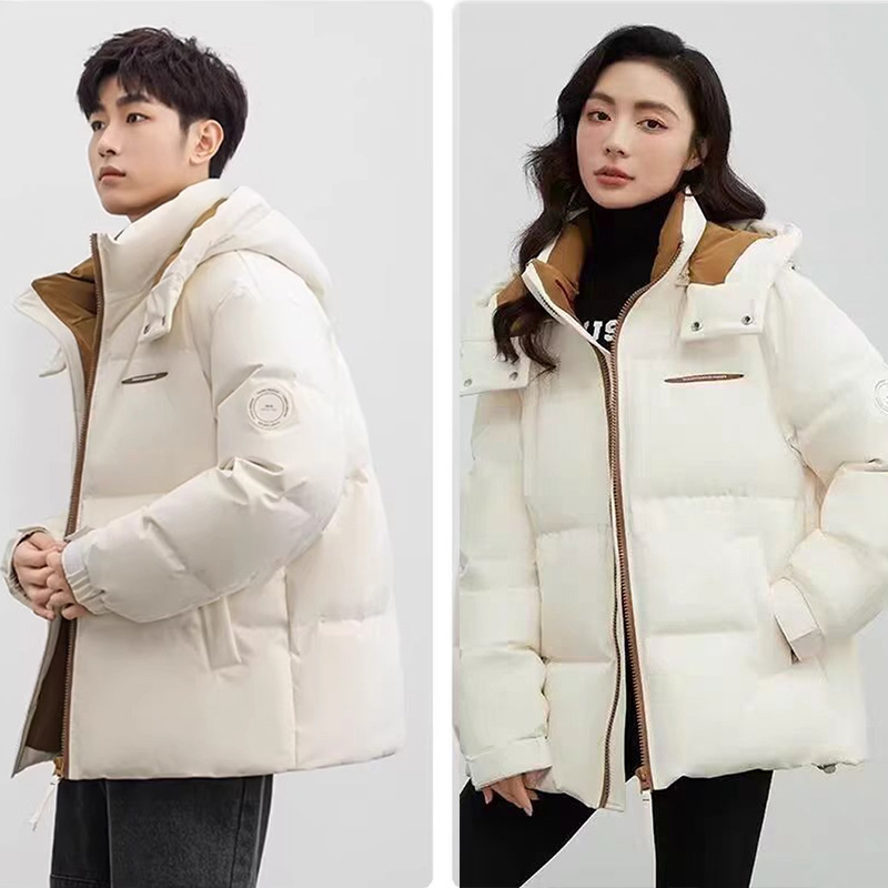 Hombres y mujeres parejas de ropa de plumón anti-temporada ropa de pan holgada coreana moda de invierno chaqueta de algodón gruesa abrigo de moda