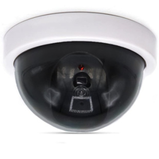 Simulation camera with light plastic monitoring head simulation product fake surveillance camera fake real white Monitor