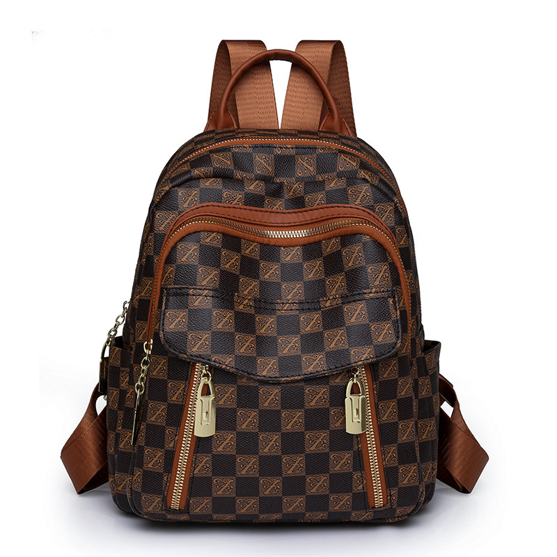 2023 invierno nuevo estilo casual señoras cuero suave mochila moda salvaje urbano viaje mochila mochila escolar marea