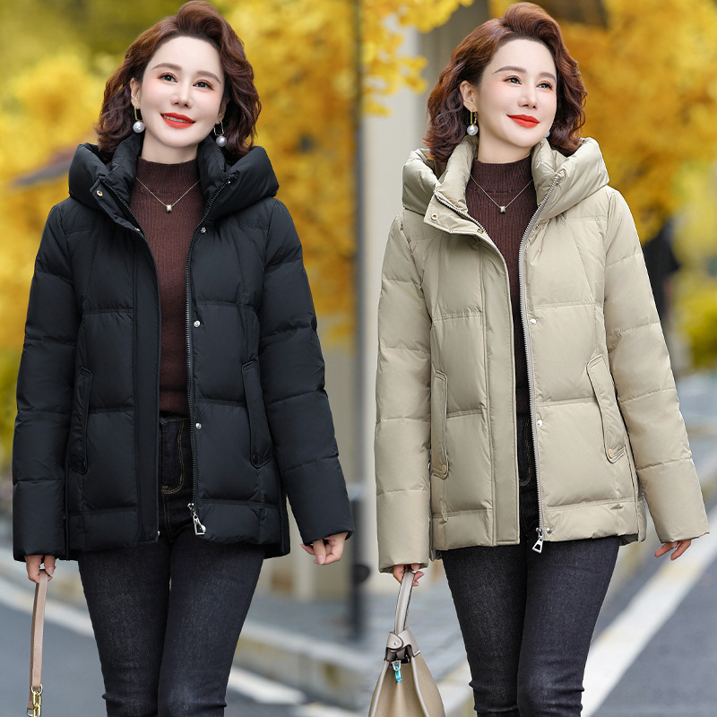 Brand High-End Winter Women's down Jacket, High-End Short Style, Middle-Aged Mother's Casual, Comfortable, Thickened and Warm Jacket