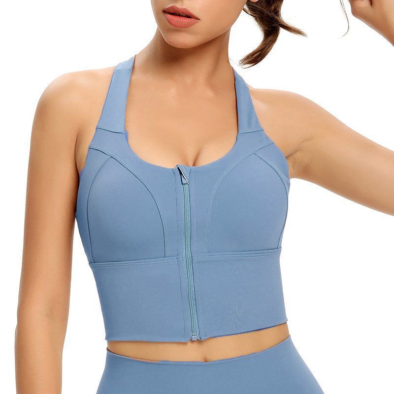 Summer medium sexy sports underwear women's fashionable anti-sagging yoga running shockproof vest fitness bra outer wear